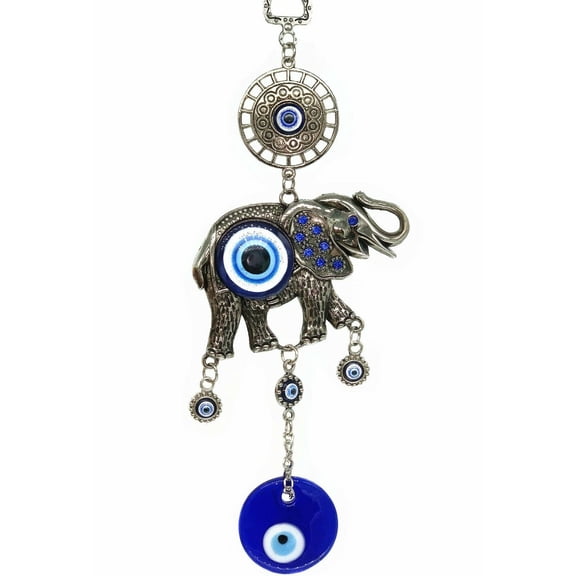 New Turkish Blue Evil Eye with Lucky Elephant Amulet Hanging Decor Gift Retro-CL05
