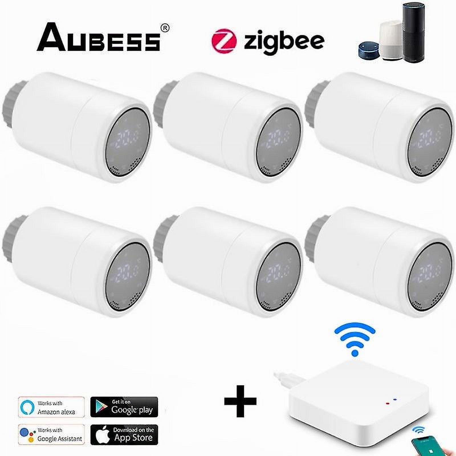 New Tuya Zigbee Smart Thermostat Radiator Valve Trv Programmable Alexa