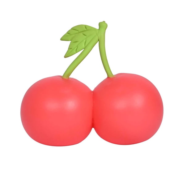 New Twin Cherry Stress Ball Sweet Cute Fruit Stress Relief Toys for Adult, Durable PU Sensory Fidget Toys for Anxiety and Relaxation, Easter Basket Stuffer