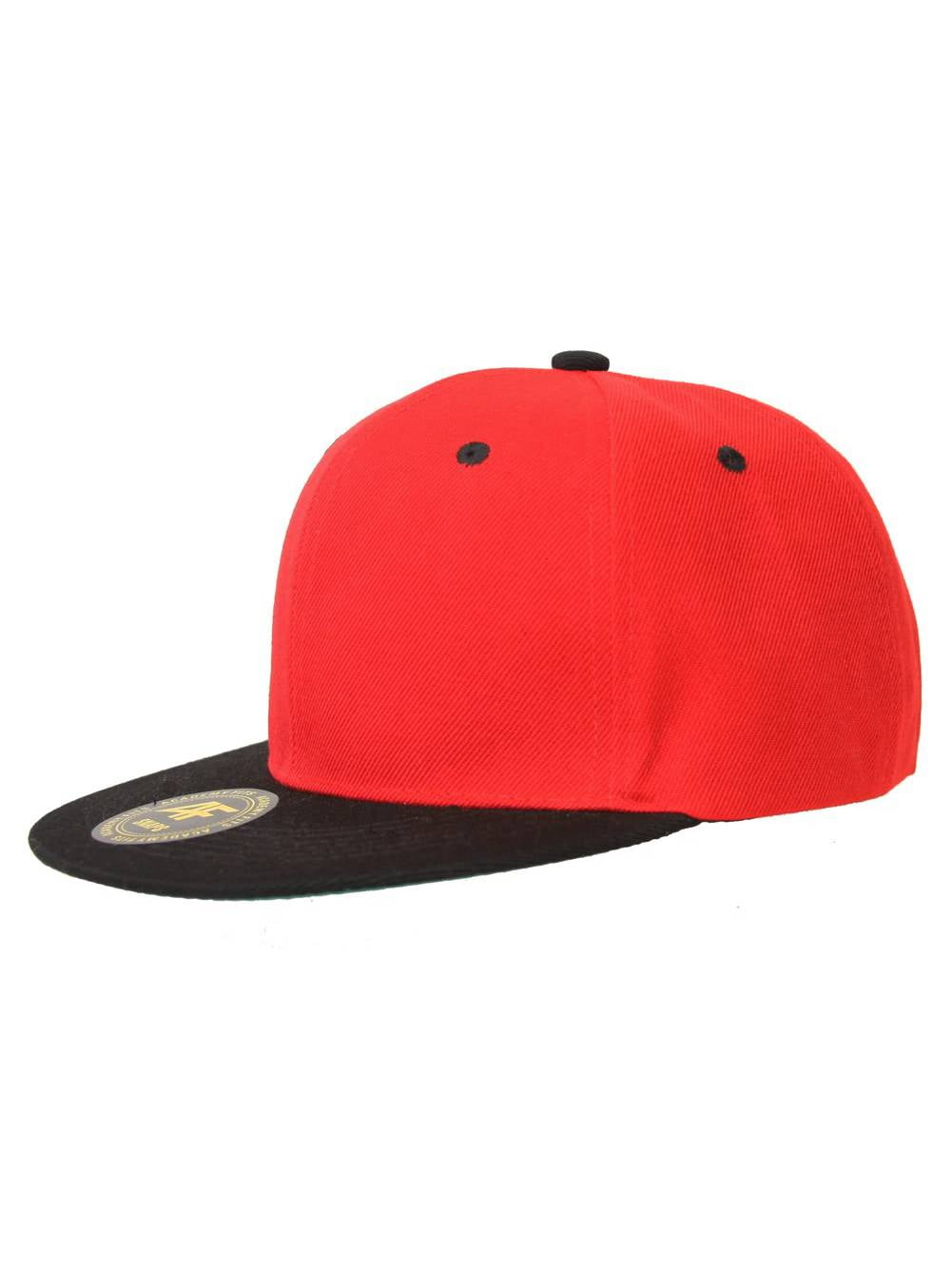 aeae two-tone cap red×black 6 Panel Brushed Cotton 2 Tone Racing Baseball Cap Hat