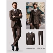 New Two-piece MenS Suit Suit Jacket+pants Set, Double Row Buttons, Formal Business Suit For Groom, Ball And Special Events | High Quality Fabric, British Style, Elegant And Fashionable