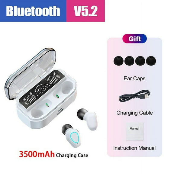 New Tws Bluetooth 5.2 Earphones 3500mah Charging Box Wireless Headphones 9d Stereo Sports Waterproof Earbuds Headsets With Mic - Earphones &amp; Headphones