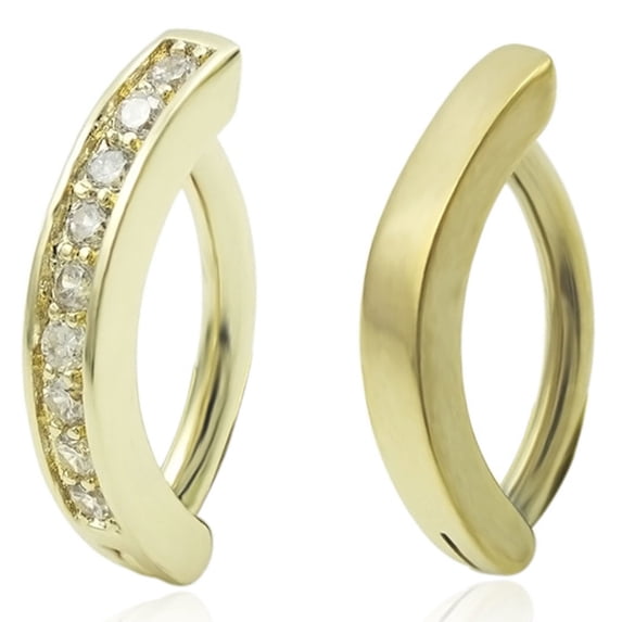 New Type Bellybutton Nail Stainless Steel Unisex Linear Bellybutton Nail - golden