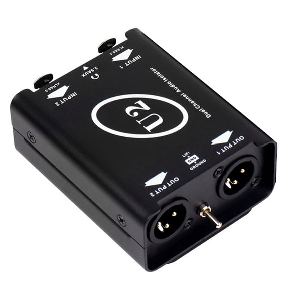 New U2 Audio Isolator 3.5 to XLR Dual Channel Current Sound Isolator Eliminates Current Sound