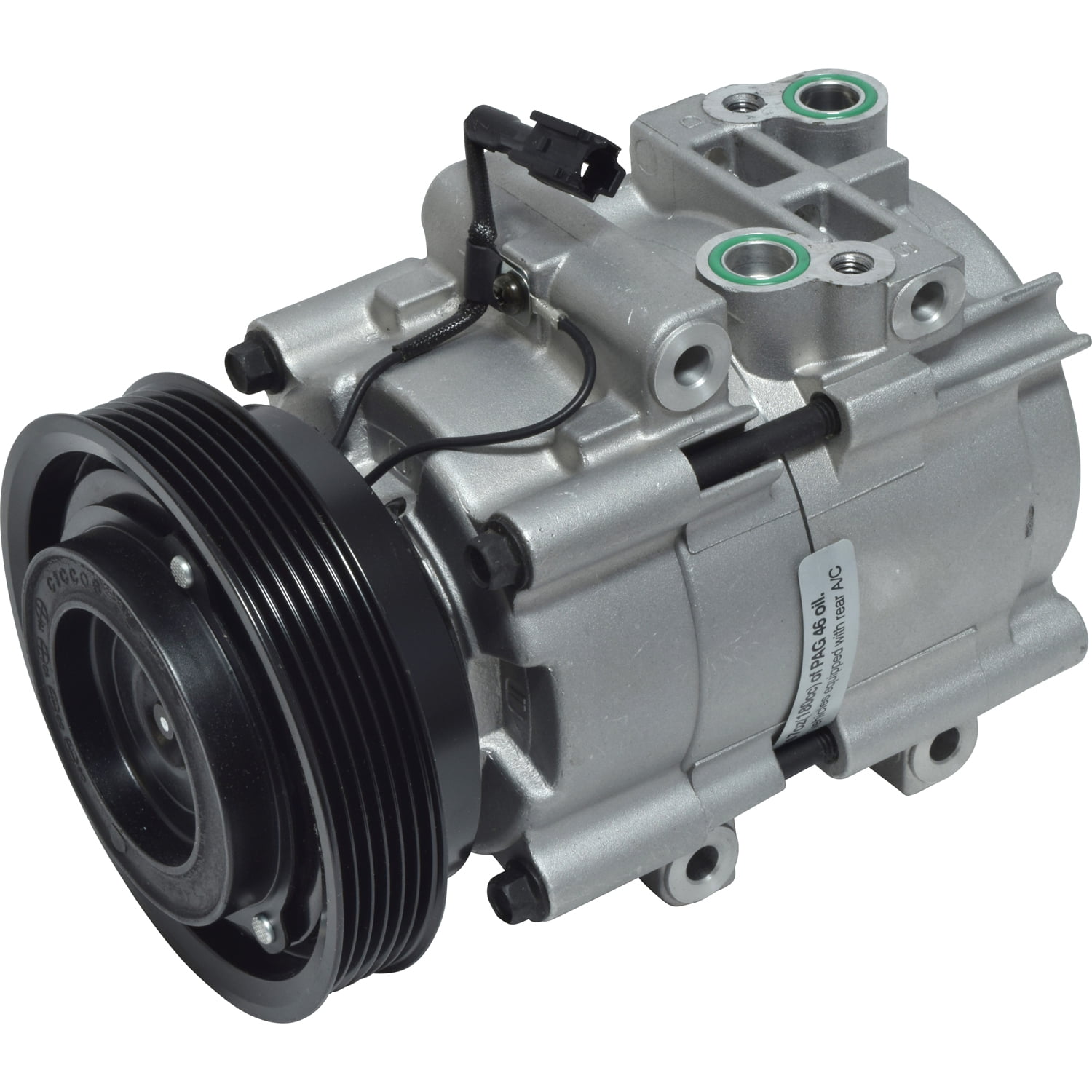 New UAC CO 10921C A/C Compressor -- HS18 Compressor Assembly Fits select:  2003-2004 HYUNDAI SANTA FE GLS/LX, 2004-2006 KIA AMANTI