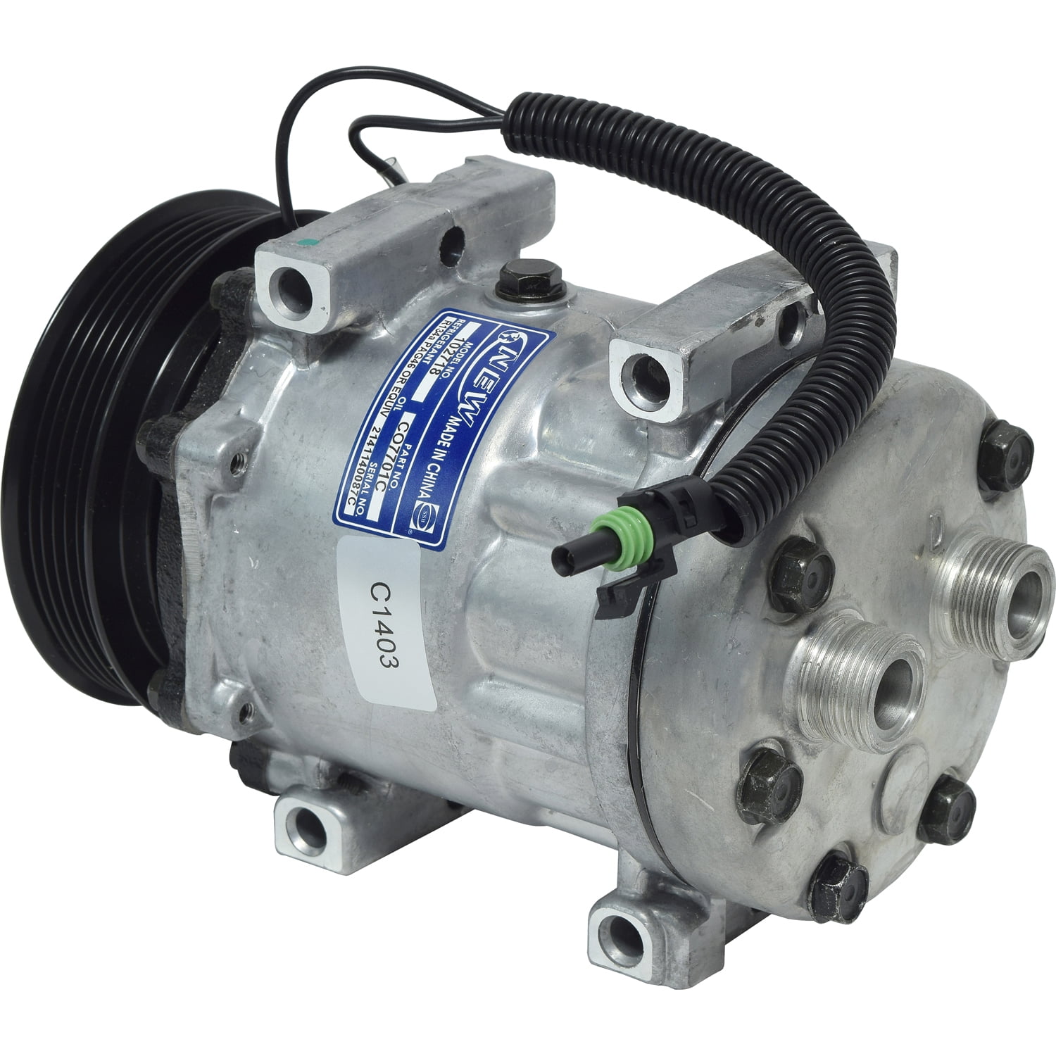New UAC CO 7701C A/C Compressor -- SD709 Compressor Assembly Fits select: 1991-1993 JEEP WRANGLER / YJ, 1991-1993 JEEP CHEROKEE