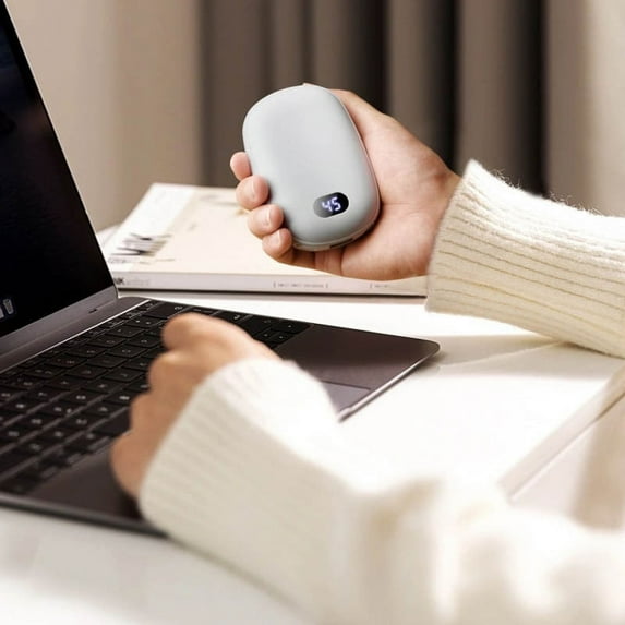 New UFO Night Light Hand Warmer,USB Fast Charge,Portable Heating Warm Baby,Rechargeable,3 Temperature Settings,Pocket Size,5200mAh Capacity,Ergonomic Design