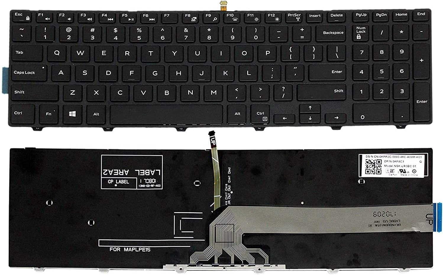 New US Backlit English Laptop Keyboard Replacement for Dell Inspiron ...