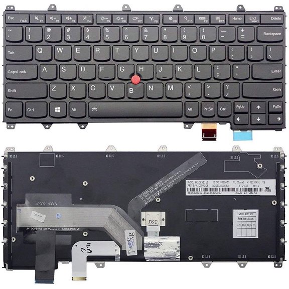 New US Black Backlit English Laptop Keyboard Replacement for IBM Lenovo Yoga 370 (Type 20JH,20JJ,20JK,20JL) 01AV675 01EN386 Light Backlight