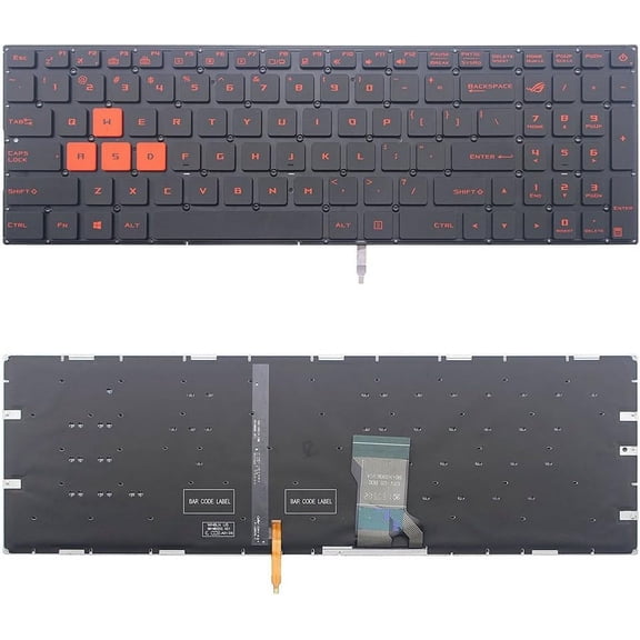 New US Black Backlit Keyboard (Without Frame) Replacement for ASUS GL502 GL502V GL502VT GL502VS GL502VM GL502VY GL502VM-DS74 GL502VS-DB71 GL502VS-DS71 GL502VS-WS71 GL502VT-BSI7N27 GL502VT-DS72