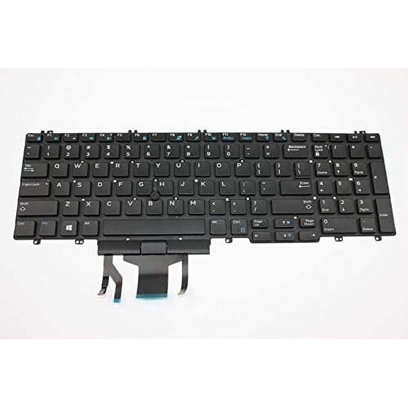 New US Black Backlit Keyboard (Without Frame) Replacement for Dell Precision 3530 M3530 7530 M7530 M7730 7730 Light Backlight