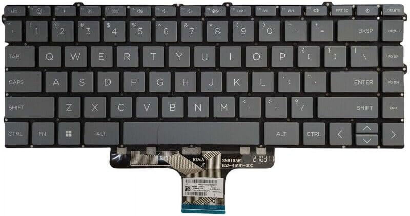 New US Black English Backlit Keyboard (Without palmrest) for