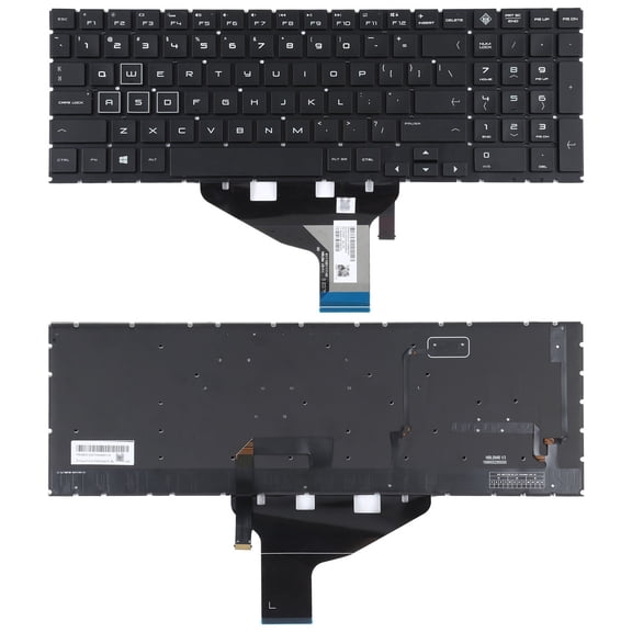 New US Black English Backlit Laptop Keyboard (Without palmrest) for HP Omen 15T-DC100 15-DC1008CA 15-DC1010NR 15-DC1018CA 15-DC1020NR 15-DC1030NR 15-DC1040NR 15-DC1047NR 15-DC1050NR 15-DC1052NR