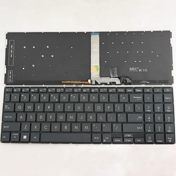New US Black English Backlit Laptop Keyboard (Without palmrest) Replacement for ASUS ZenBook Pro 15 UX535 UX535L UX535LH UX535LI UX535Q UX535QE Light Backlight
