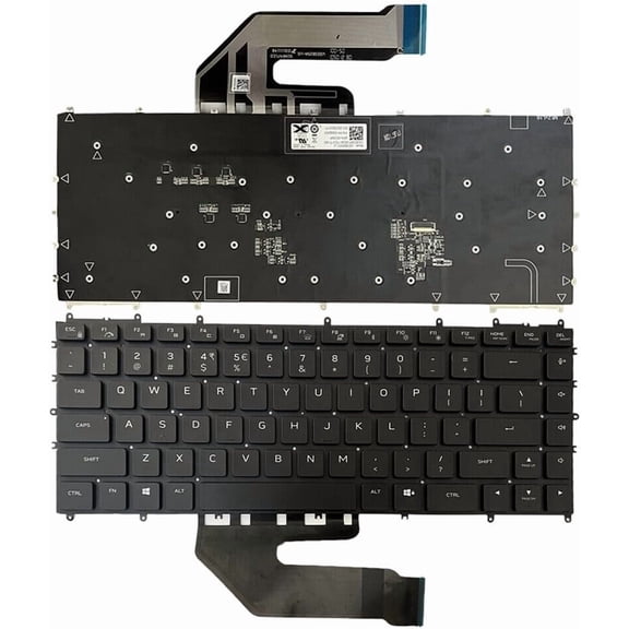 New US Black English Backlit Laptop Keyboard (Without palmrest) Replacement for Dell Alienware X15 R1 X15 R2 P/N: PK133042A01 05C5XP Light Backlight