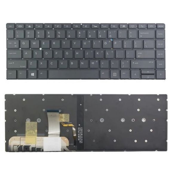 New US Black English Backlit Laptop Keyboard (Without palmrest) Replacement for HP Elitebook 1040 G4, EliteBook x360 1040 G5 Light Backlight