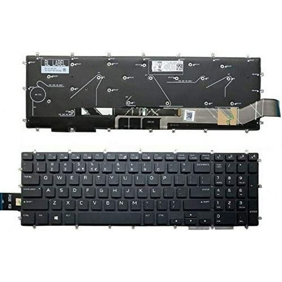 New US Black English Backlit Laptop Keyboard (Without palmrest) for Dell Alienware M15 R1 M17 R1 2019 Light Backlight
