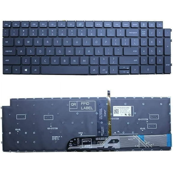 New US Black English Backlit Laptop Keyboard (Without palmrest) for Dell Inspiron P106F P106F001 P112F P112F001 P107F P107F001