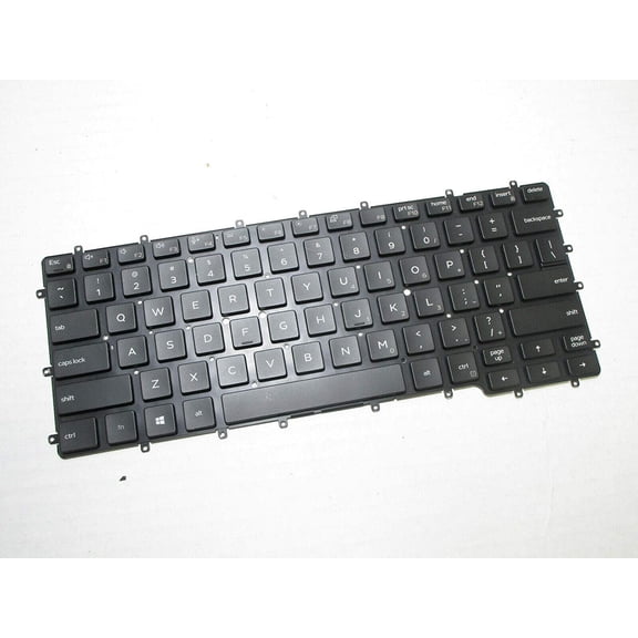 New US Black English Backlit Laptop Keyboard (Without palmrest) for Dell Latitude 7400 2-in-1 P/N:PK132CD2A00 476JH, 0476JH Light Backlight