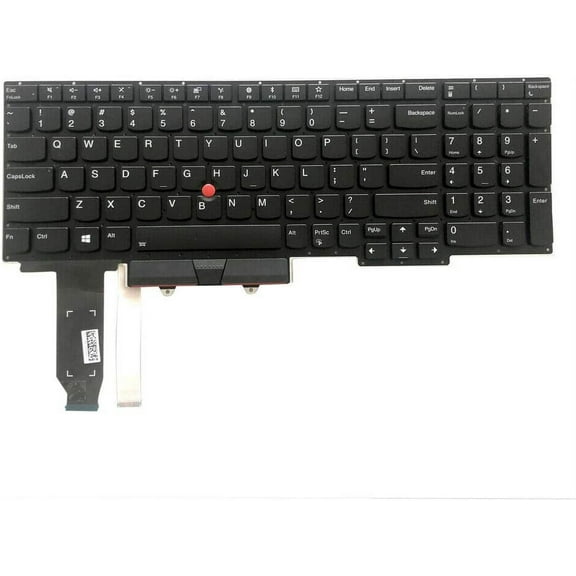 New US Black English Backlit Laptop Keyboard (Without palmrest) for Lenovo ThinkPad E15 (Type 20RD, 20RE) SN20U64129-01 V185820BS1 Light Backlight