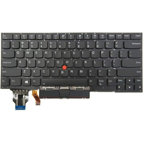New US Black English Backlit Laptop Keyboard (Without palmrest) for Lenovo ThinkPad X1 Yoga 4th Gen (Type 20QF, 20QG 20SA, 20SB) Light Backlight