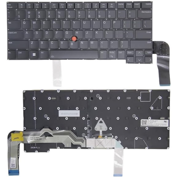 New US Black English Backlit Laptop Keyboard (Without palmrest) for Lenovo Thinkpad E14 Gen 5 (Type 21JK, 21JL 21JR, 21JS) Light Backlight
