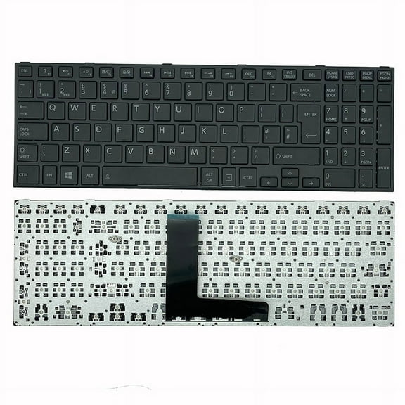 New US Black English Laptop Keyboard Replacement for Toshiba Satellite C55D-B5102 C55D-B5160 C55D-B5203 C55D-B5206 C55D-B5212 C55D-B5214 C55D-B5219 C55D-B5221K C55D-B5241 C55D-B5242