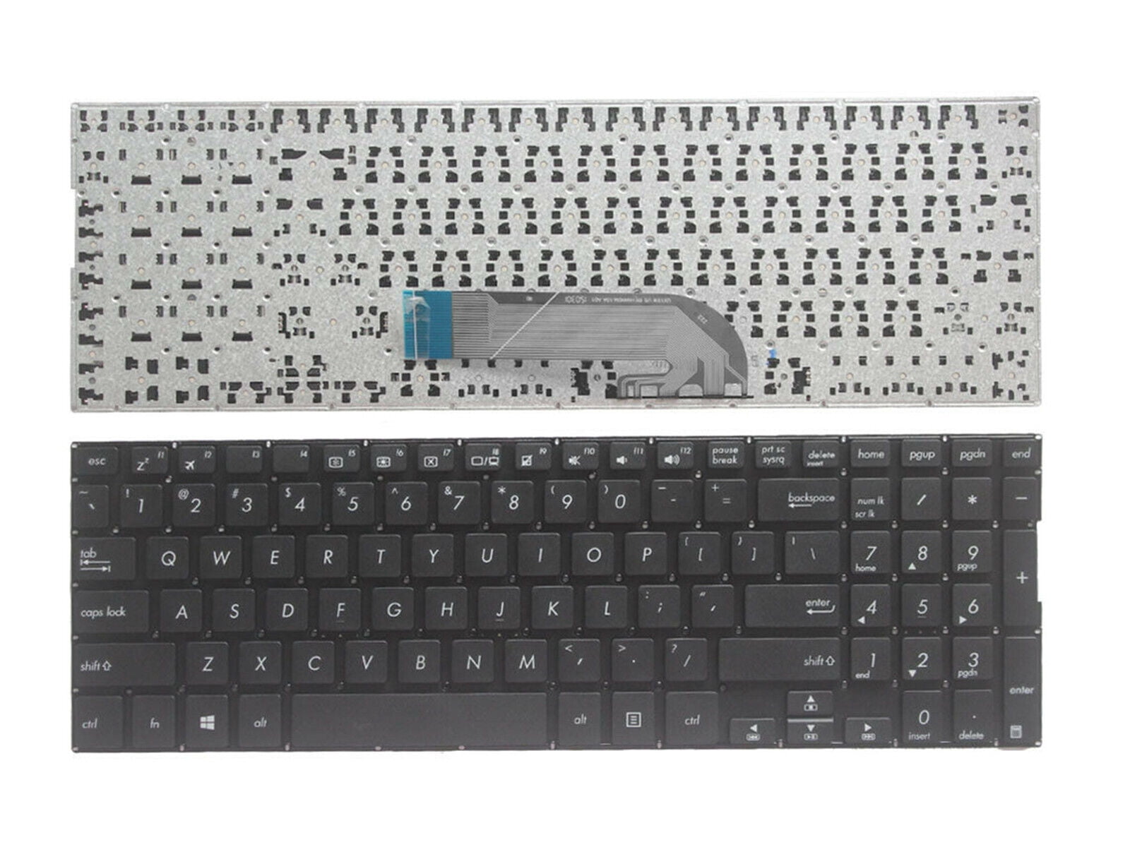 New US Black English Laptop Keyboard (Without Frame) Replacement for ...