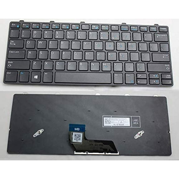 New US Black Keyboard (with Frame) Replacement for Dell Latitude 13 3380 Latitude 3180 3189 P/N:343NN 0343NN PK131WW1A00