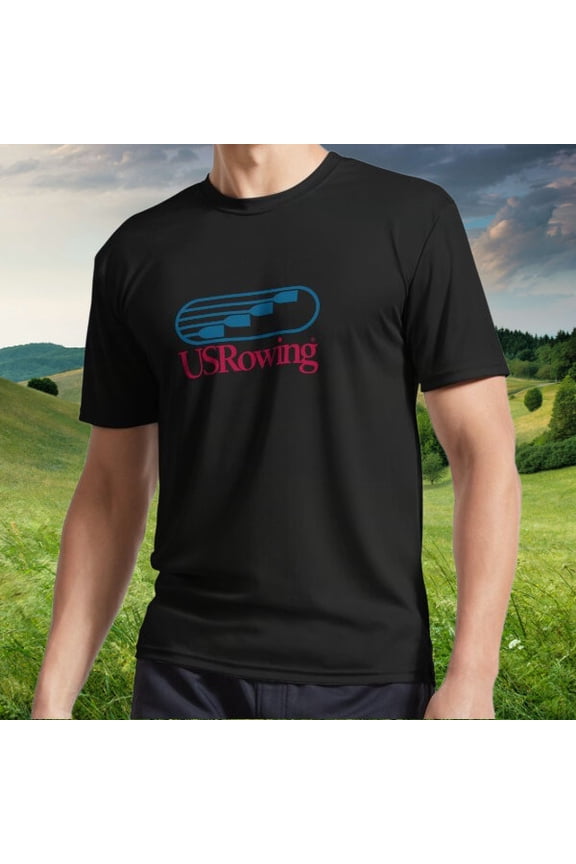 New US Rowing logo Active T-Shirt Logo American T-Shirt Funny S to 5XL