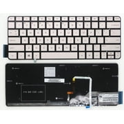 New US Silver Backlit English Laptop Keyboard Without Frame Replacement for HP Spectre Split x2 13-h 13-h200 13-H211nr 13-h281nr 742110-001 Light Backlight