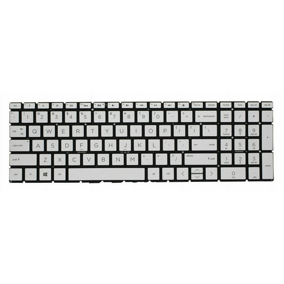 New US Silver English Backlit Laptop Keyboard (Without palmrest) for HP Envy X360 15-dr1022nr 15-DR1003CA 15-DR1008CA 15-DR1010CA 15-DR1010NR 15-DR1020CA 15-DR1021NR 15-DR1058MS
