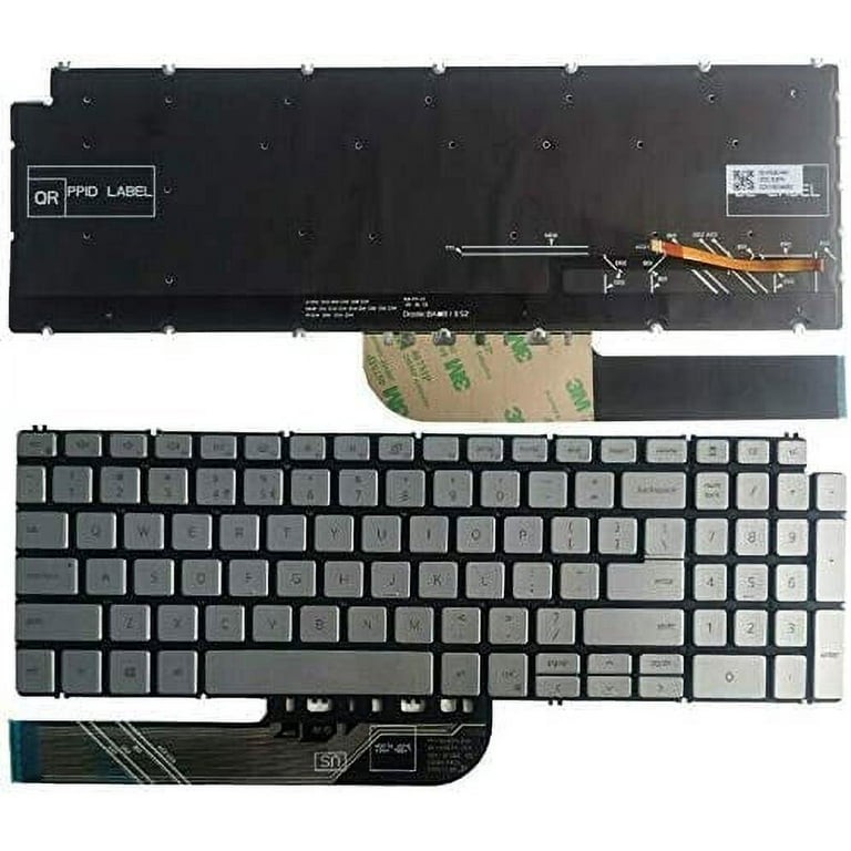 New US Silver English Backlit Laptop Keyboard (Without palmrest