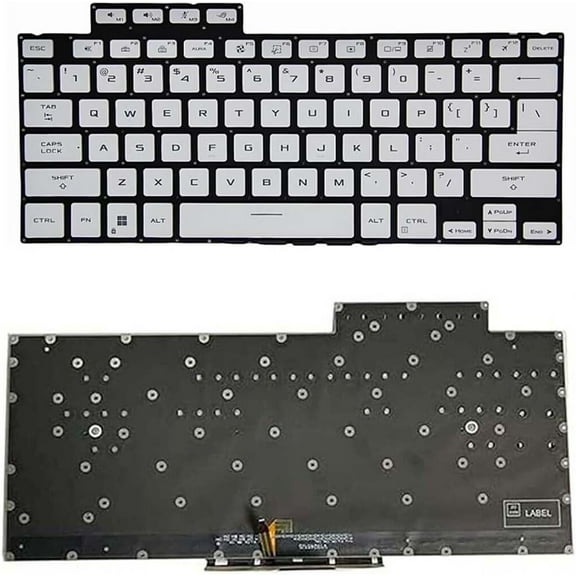 New US White English Backlit Laptop Keyboard (Without palmrest) for Asus ROG Zephyrus G14 GA402 GA402XY GA402XZ GA402XV GA402RJ GA402RK GA402R Light Backlight