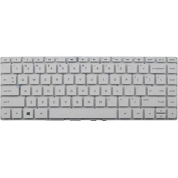 New US White English Keyboard (Without Frame) Replacement for HP Pavilion 14-V 14-v002la 14-v003la 14-v005la 14-v006la 14-v009la 14-v110la 14-v168nr 14-v034tx 14-v053tx 14-v024ca 14-v038ca