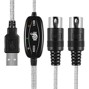 New USB in-Out MIDI Interface Cable Converter to PC Music Keyboard Adapter Cord