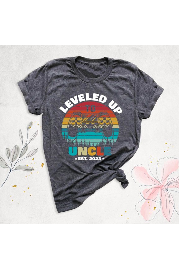 New Uncle Shirt, Leveled Up To Uncle Shirt, Promoted To Uncle Shirt, Uncle Announcement Shirt, Uncle Reveal Gift Shirt, Uncle Est 2025 Shirt Sweatshirt All Size S-5XL