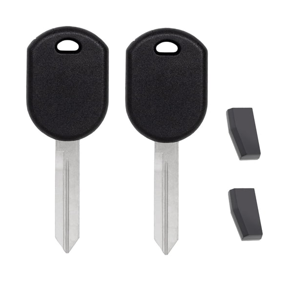 New Uncut Blank Transponder Key Replacement For Ford 4D63 Chip H84-PT (2 Pack)