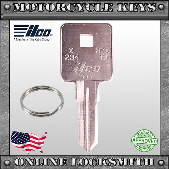 New Uncut Key For Harley-Davidson Sportster Models 1994+ Keyway X234 / HYD13