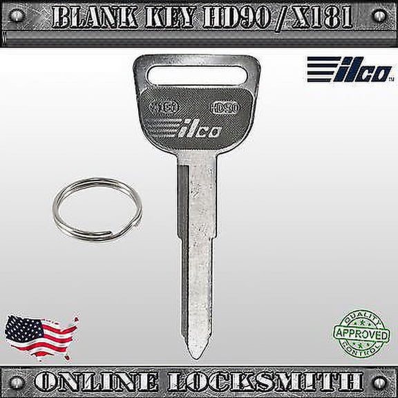 New Uncut Replacement Key For Honda & Acura Vehicles - HD90 / X181 / HD92