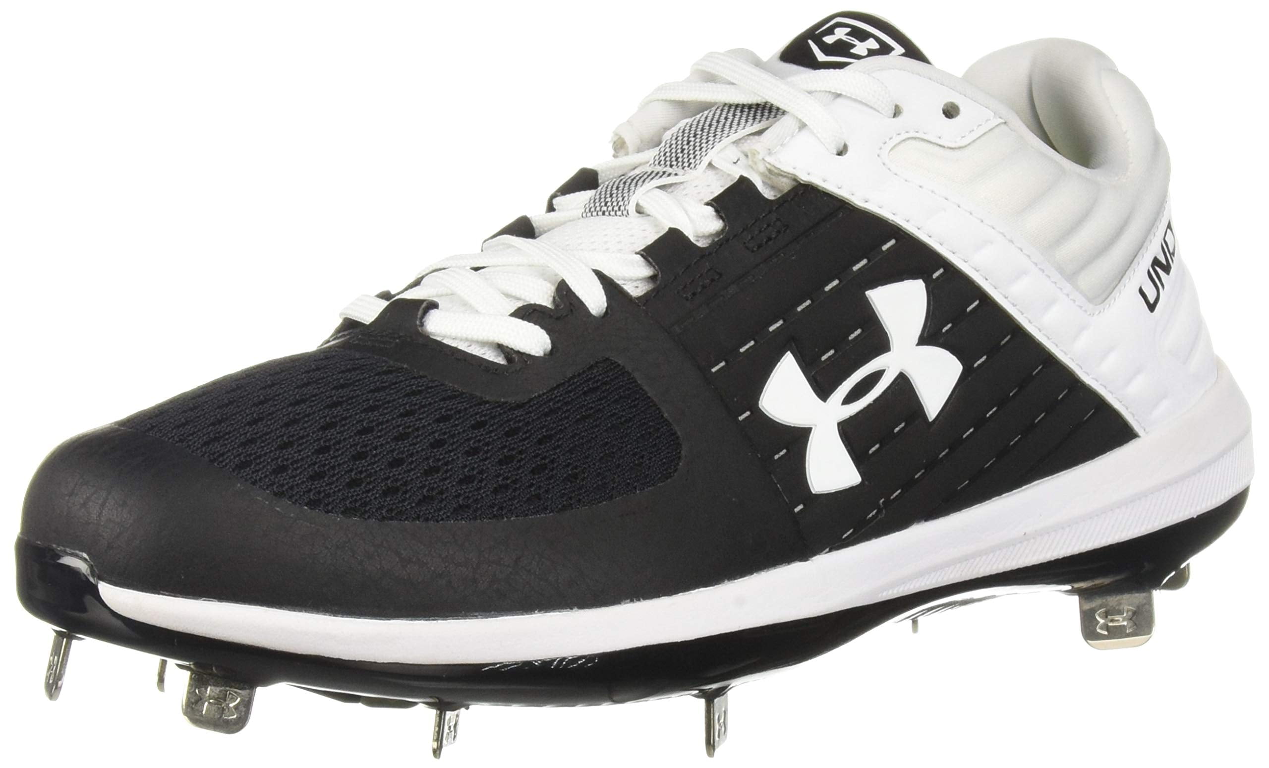 New Under Armour Yard Low ST Mens Size 10.5 Black White Baseball Cleats
