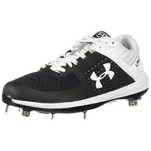 New Under Armour Yard Low ST Mens Size 9.5 Black/White Baseball Cleats