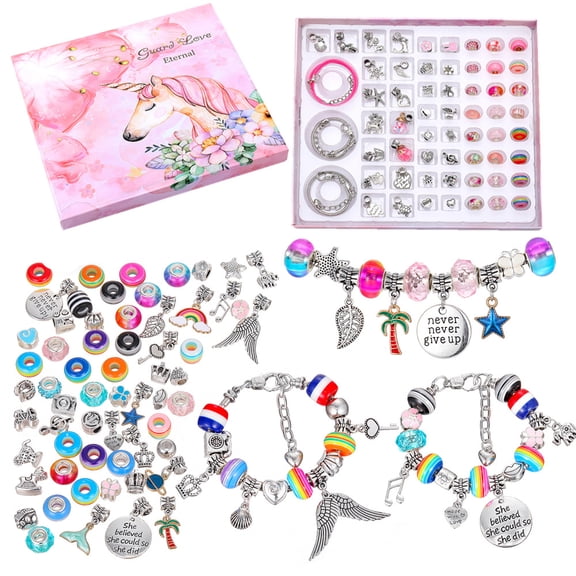 New Unicorn Christmas Advent Calendar DIY Beaded Bracelet Set, Handmade Beaded Lucky Blind Box, DIY Jewelry Kit New Year Birthday