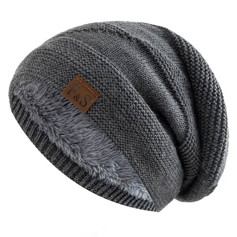 Slouchy Knit Beanie Cashmere Wool Blend Soft Warm Winter Ski Cap Chic Unisex Seamless Cashmere Slouchy Beanie Cashmere Ski Cap Hat main image 4