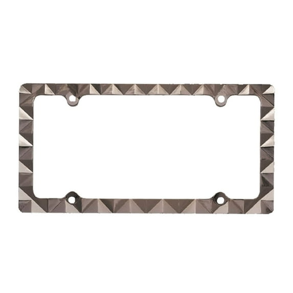 New Universal 3D Black Nickel Diamond Zinc License Plate Frame for Car Truck SUV