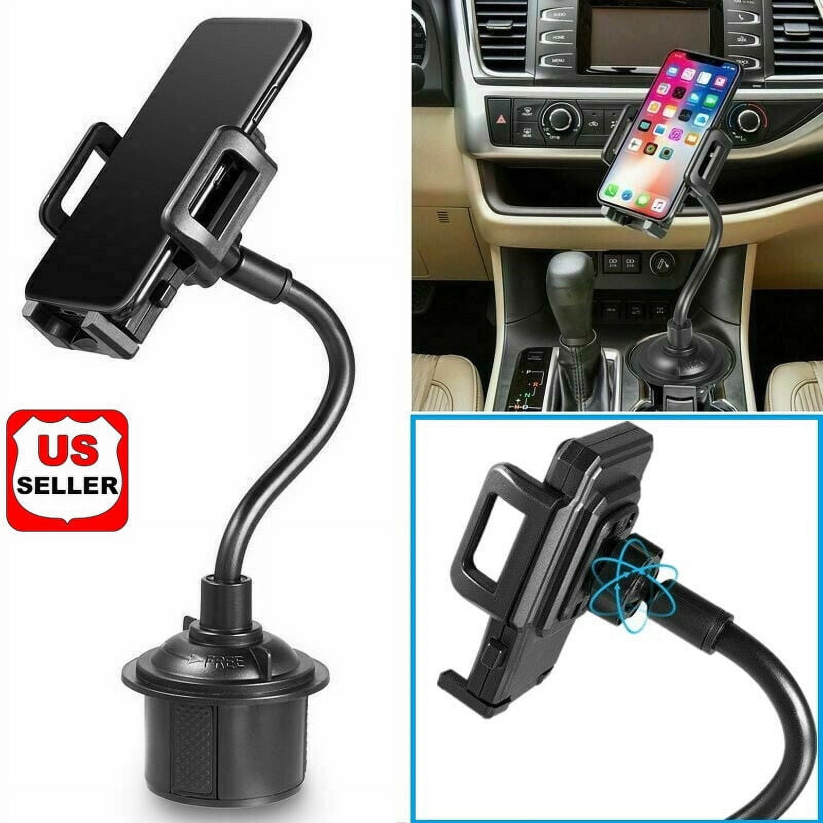 USA Gear Universal Adjustable Vehicle Cup Holder Adapter w/Suction