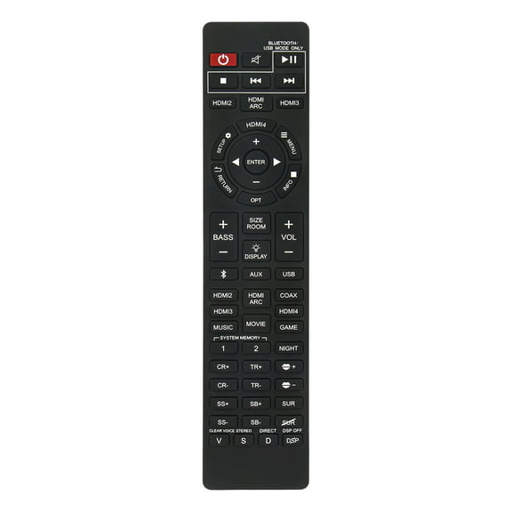 New Universal Replace Remote Control Fits for Nakamichi Shockwafe DTSX or SSE soundbar remote control for SHOCKWAFE 7.1 7.2 and 9.2 DTSX/DOLBY ATMOS SSE soundbar systems