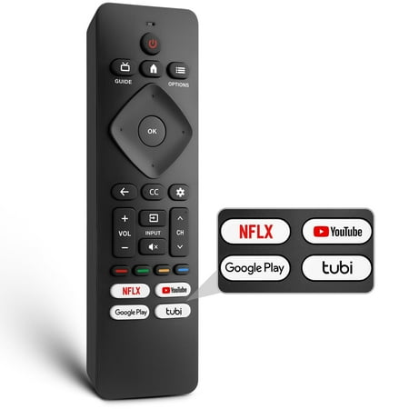 New Universal Replacement for Philips-Smart-TV-Remote-Control, for Philips Android/Google 4K TV (No Voice Function)
