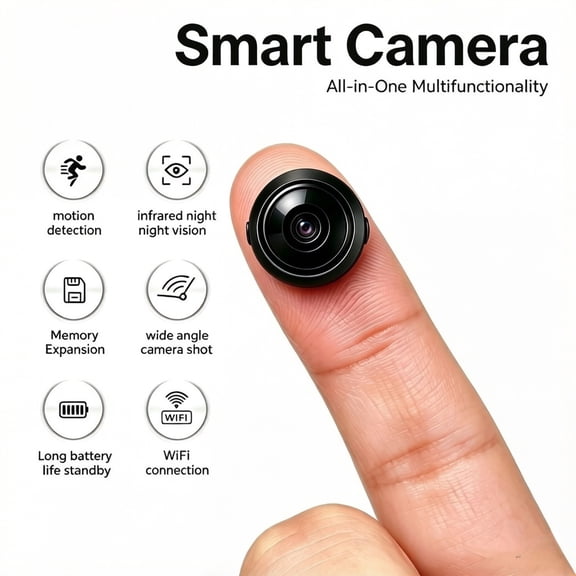 New Upgrade 4K HD Indoor WiFi Surveillance Camera, Full Dark Infrared Night Vision, Remote Two-Way Audio, Real-Time Mobile View, No Monthly Cloud Fee For Home Safety Monitoring