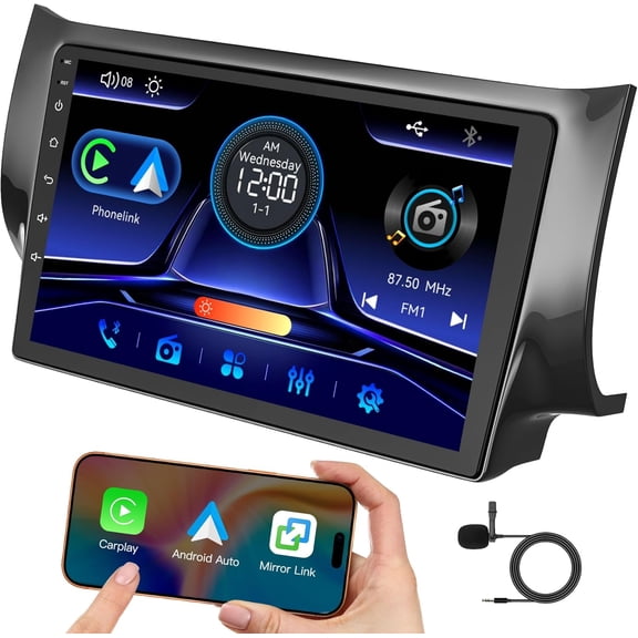 New Upgrade Car Radio for 2013-2018 Nissan sentra,10.1 Inch Sentra Touchscreen Support Wireless Carplay&Android Auto, Bluetooth & Voice Control, Mirror Link, Subwoofer,SWC, FM Radio